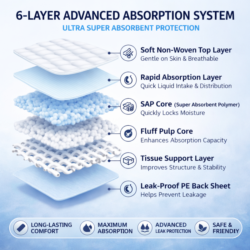 200 Pack -Disposable Changing Pads for Baby  – 45 x 33cm |  (2 Packs of 100)